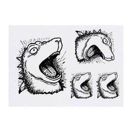 Azeeda 4 x 'Überraschtes Krokodil' Temporäre Tattoos - Wasserfest, Hautfreundlich & Ungiftig · Transfers in Verschiedenen Größen (TO00075320)