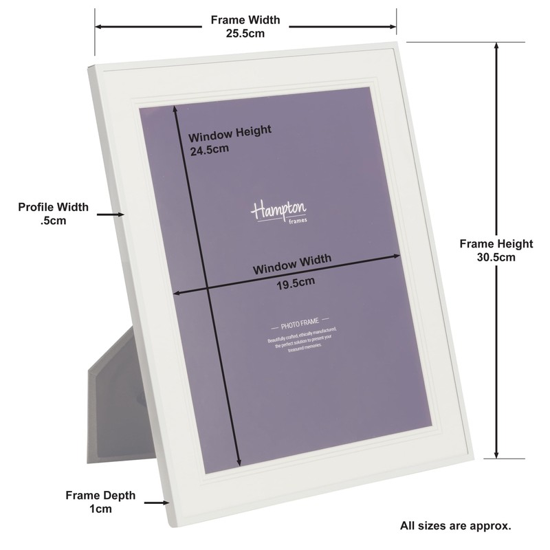Hampton Frames MARBELLA 8x10 (20x25cm) Silver Elegant Photo Frame with