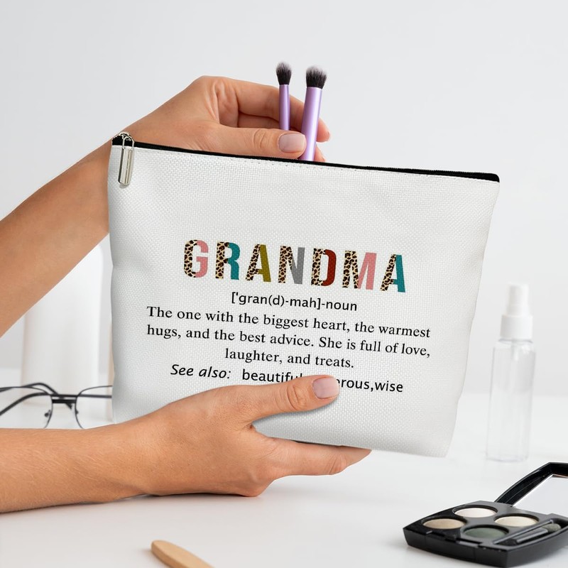 HUQIL Grandma Definition Makeup Bag for Women, Grandma Gifts Appreciation
