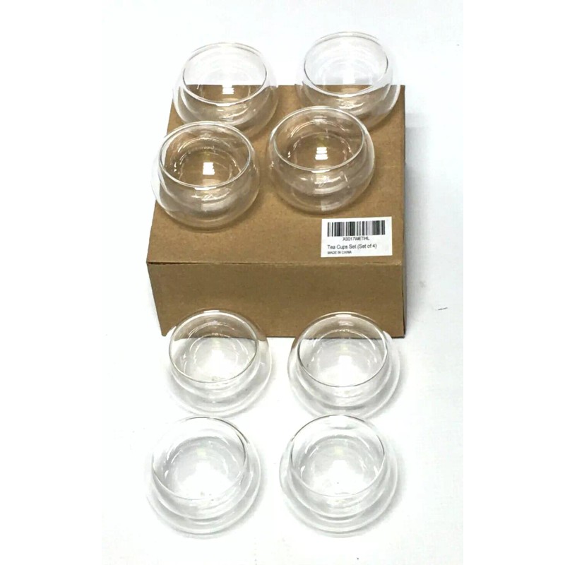 Kitchenables (8) Double Walled Borosilicate Heat Resistant Glass Small Tea