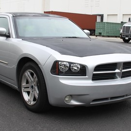 Spec-D Tuning Black Housing Clear Lens Corner Lights Compatible with 2006-2010 Dodge Charger L+R Pair Assembly