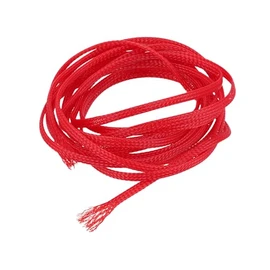 Bowden Cable Cover Red Braided Hose Length 5 m