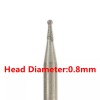 JINGLING 20Pcs Diamond Grinding Bits 0.8mm Spherical Head Burr Lapidary