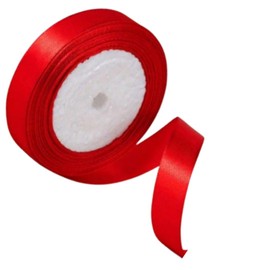 Fijikom Solid Color Red Ribbon-20mm X 23 Meters(Approx).Satin Ribbons for Crafting and Party Decorations.Wedding Car Ribbons.Perfect Ribbons for Gift Wrapping,Sewing, DIY and More.