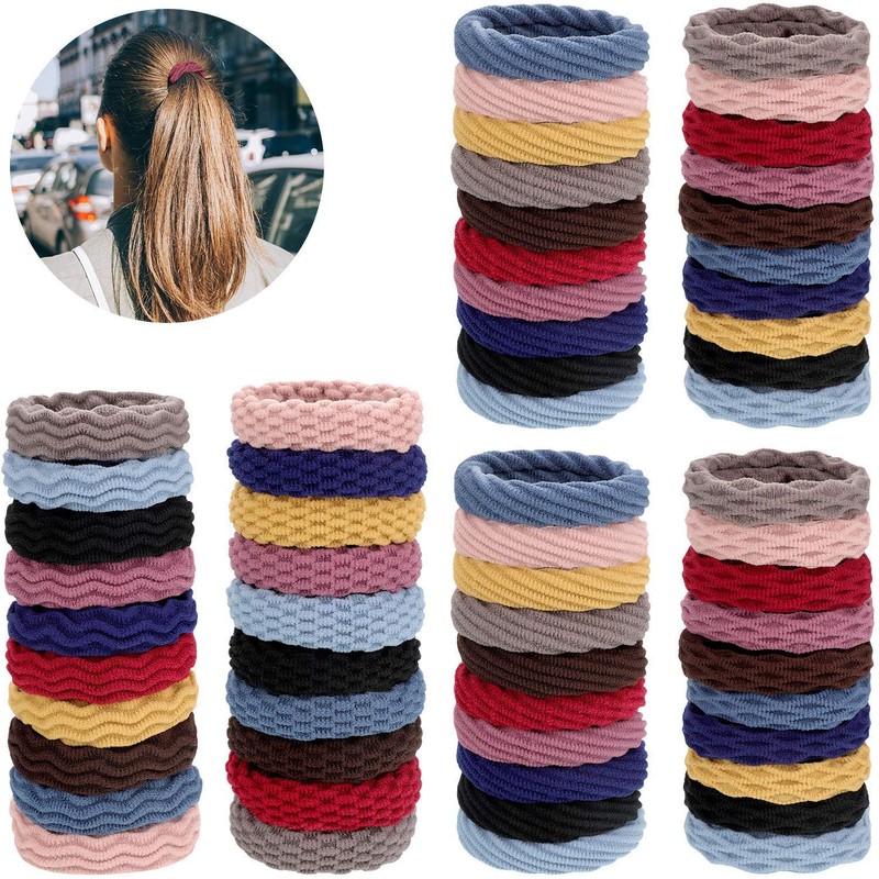 BIANHUAN Hair Ties, Ring Elastics, Colorful, Washable, Cute, Large Capacity,