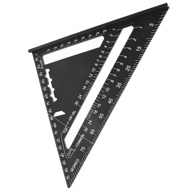 Triangle Ruler 7in Carpenter Square Aluminum 90 Degrees 45 Degrees