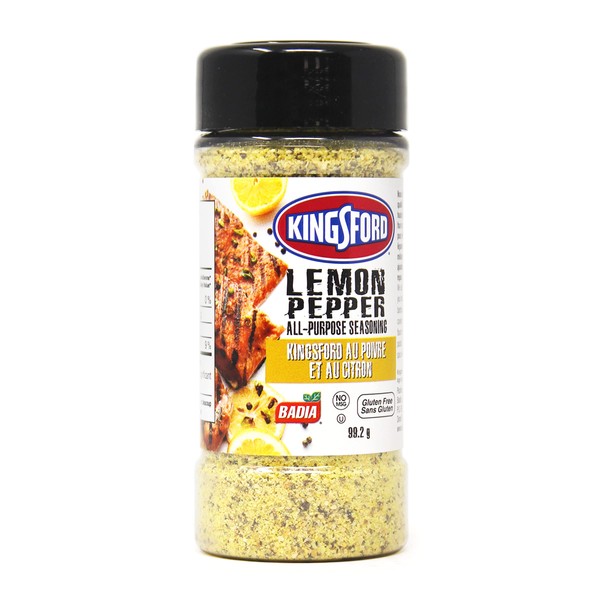 Kingsford Lemon Pepper All-Purpose Seasoning, Badia Spices, Caribbean Blend, Delicious Taste for Your Favourite Meal, Gluten Free, 99.2g