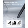 STAGEEK Black Gel Pens, 6Pcs Fine Point Smooth Writing Pens