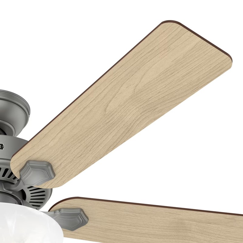 Hunter Fan 52 inch Traditional Matte Silver Indoor Ceiling Fan