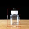 4 Pieces 80ml Empty Clear Plastic Pill Bottles Solid Powder