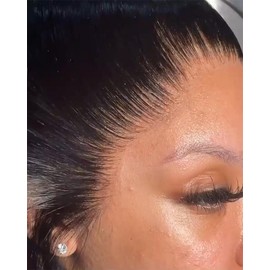 denacfi 250 Density 13x6 SKINLIKE Real HD Lace Front Wigs Human hair 0.10mm Ultra-thin Invisible HD Lace Front Wigs Straight Lace Front Wigs Pre Plucked for Women 22 Inch