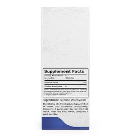 ChoZen ChoZen Supplements Creatine Monohydrate Powder - 5g (5000mg) | Single Serve Packets | 35 Stick Packs | Keto Friendly | Vegan