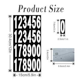 Number Stickers, 15 Sheets 360 Pcs White Mailbox Numbers Sticker, Self Adhesive Mail Box Address Numbers Label Decals for Mailbox House Door Signs Boxes Trash Cans Classroom Organizers 3 in