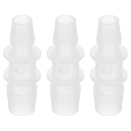 PATIKIL Hose Barb Reducer, 6 Pcs 1/2" to 3/8" Hose ID Connectors Joint Plastic Pipe Fitting Splicer Mender Union Adapter for Air Water Fuel Gas Aquarium, White