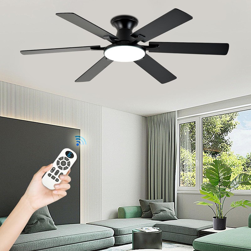 Ceiling Fans with Lights,54 Inch Low Profile Ceiling Fan with