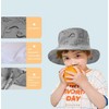 Magwave Cotton Sun Hat for Children, Wide Brim Dinosaur Fishing