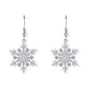 TIZU Snowflake Earrings for Women Christmas Earrings Cubic Zirconia Sparkle