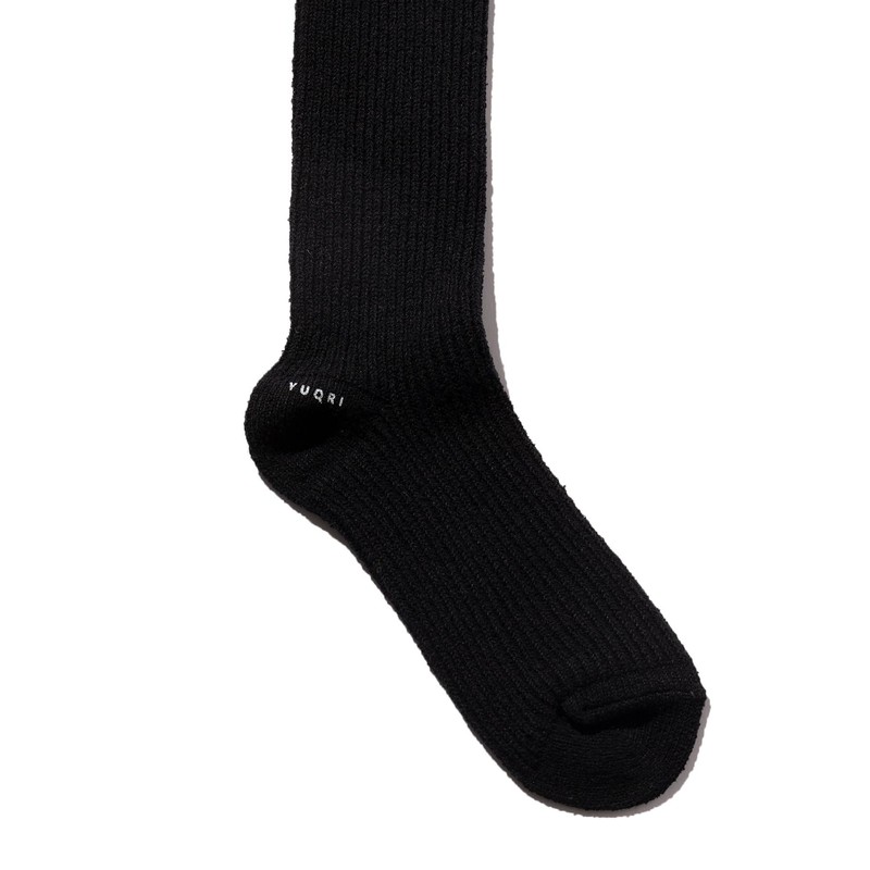 YUQRI Crispy Socks, Antibacterial, Deodorizing, Unisex, Black, Free size