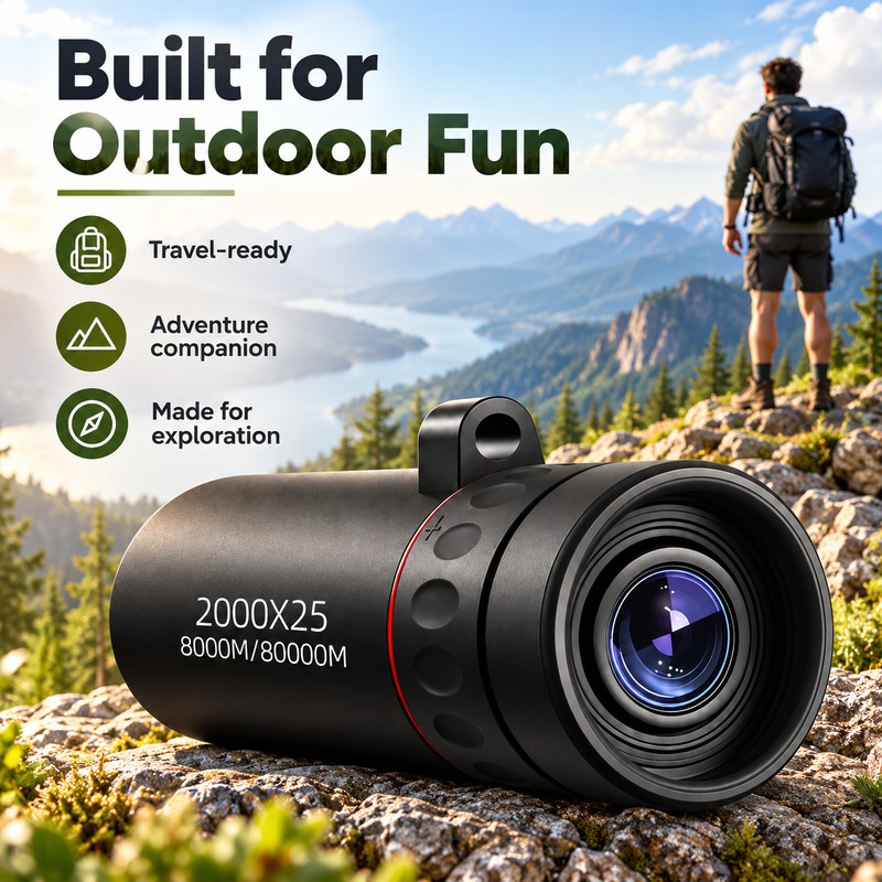 Compact 22mm Objective Monocular Telescope with BK7 Prism and IPX4