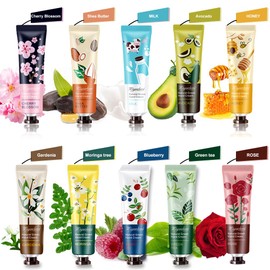 Hand Cream Gift Set, Hand Cream Set, Hand Cream, Hand Cream Mini, Daily Moisturising Hand Cream for Hands, Deep Moisturising and Nourishing, Best Gift Set for Women, 10 x 30 g