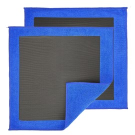 MCSDFN 2 Pack Clay Towel Auto Detailing 12 x 12 Inch Fine Grade Clay Bar Towel for Car Detailing Microfiber Car Cloth Cleaner for Cleaning & Release of Paint Contaminants, Blue