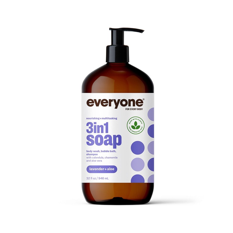 Everyone 3-in-1 Soap, Body Wash, Bubble Bath, Shampoo, 32 Ounce