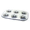 Blue Rose Polish Pottery - Blue Rustic Pines Muffin Pan