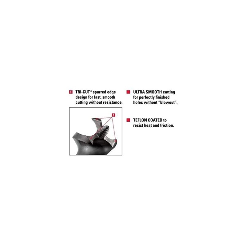 WoodOwl 09810 Tri-Cut 13/16-Inch by 18-Inch Ultra Smooth Auger Bit