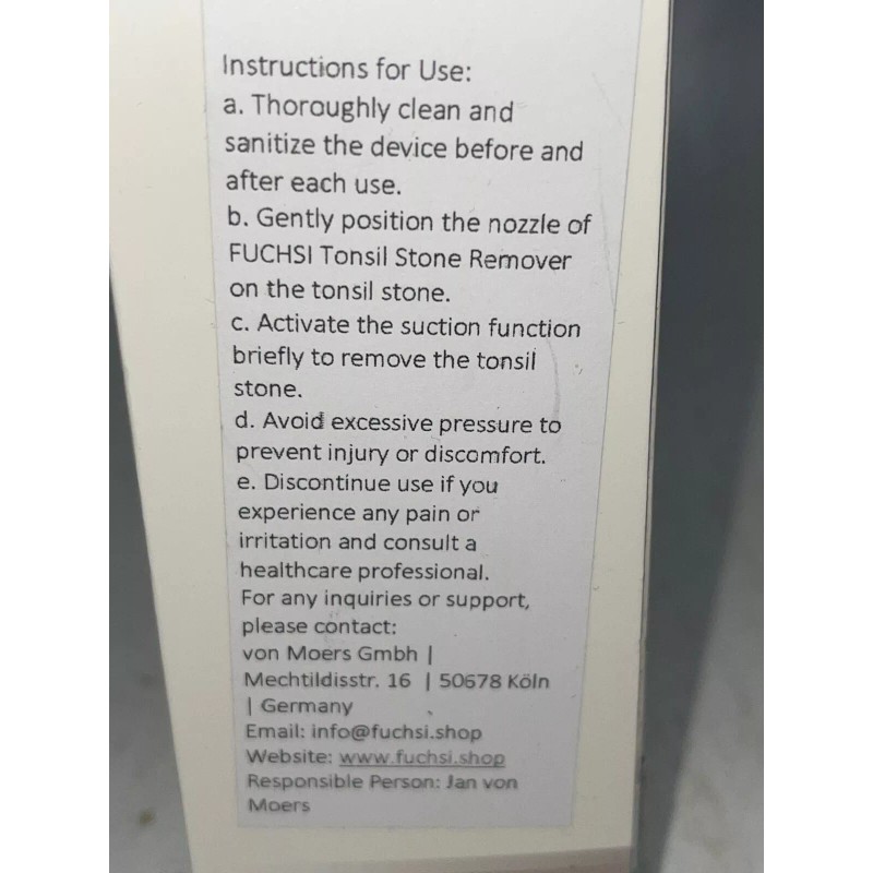 Fuchsi Tonsil Stone Vacuum Stone Remover Vacuum Suction Stone Cupping