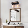2-Light Farmhouse Vanity Lights for Bathroom, Rustic Bathroom Light Fixtures