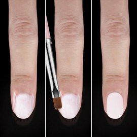 JASSINS Nail Clean Up Brushes,4PCS Gel Polish Nail Brushes Manicure Tools,For Nail Art Design Pen Painting DIY and Cleaning Nail Polish Mistakes on the Cuticles (PINK)