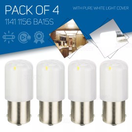 Xukey 4Pcs 12V White 67 89 97 631 5007 5008 R5W R10W 1156 LED Bulbs Mini BA15S Car RV