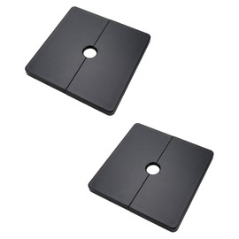 Tsnamay 2 Pcs Wall Split Flange, ABS Square Self-Adhesive Escutcheon Plate Buckles Design for 0.47"/12mm Diameter Pipe