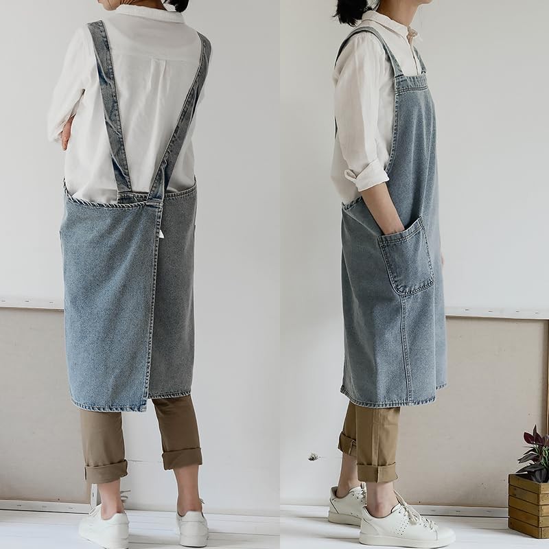 Very Belly Apron, Just Put On, Denim Apron, Canvas Fabric,