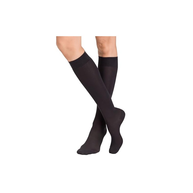 Hudson Relax Fine Women's Knee Socks Pressure-free Waistband, Anthracite 0545