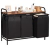 Azaeahom 3 Section Laundry Hamper with Shelf, Laundry Basket Organizer