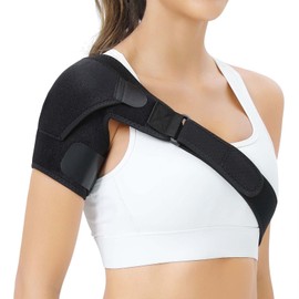 Shoulder Support for Men and Women, Shoulder Orthotics - Ripped Cuff Support, Shoulder Support, Warm, Black Shoulder Support, Shoulder Blades, Heat Retention, Wearing Cairo, Icing, Breathable, One