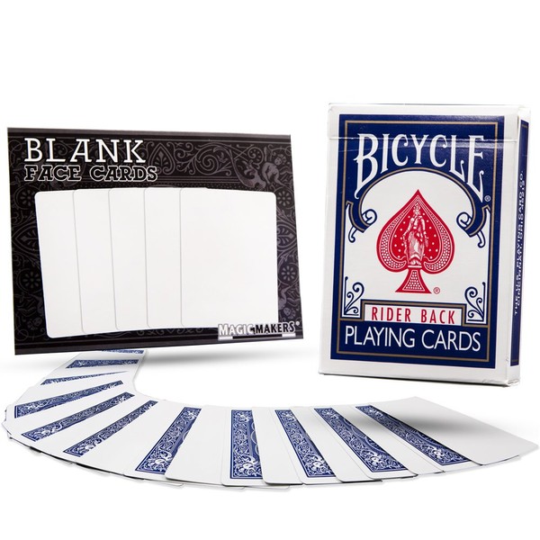 Blank Playing Cards Bicycle Deck - Blue Backs