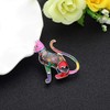 WEVENI Enamel Alloy Cute Cat Brooch Kitten Pins Fashion Jewellery