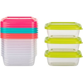 Kigima Mini Freezer Container 0.31 L Rectangular (Pack of 12) Multi-Coloured