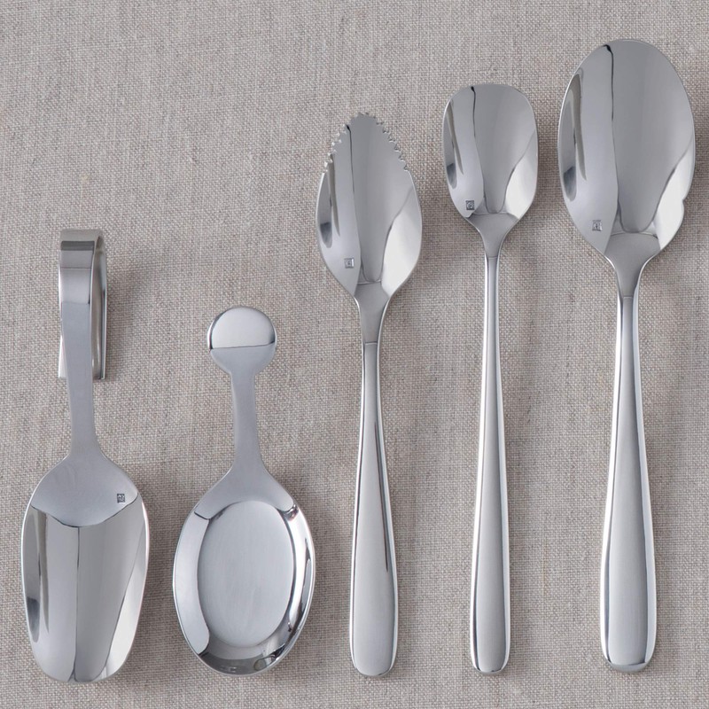 Fortessa Grand City 18/10 Stainless Steel Flatware Grapefruit Spoons, Set