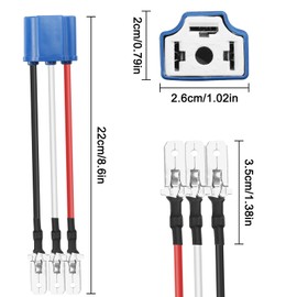 XMSJSIY Ceramic H4 9003 HB2 Headlight Wiring Harness 12V Car Light Socket H4 to 3 Pin Adapter Connector H4 Bulb Holder Base Conversion for Car Truck Light Fog Light Retrofit- 4PCS