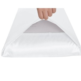 JRI Silk Satin Pillow Cases 2 Pack WHITE, Silky Pillowcases for hair and skin - (50 x 75 cm)