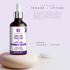 PUREZA NATUR Suero facial Efecto Tensor Lifting con Gaba Y DMAE + Acido hialurónico, colágeno y elastina | Serum hidratante que aporta elasticidad 50ml (50ml)
