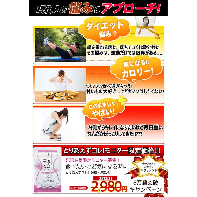 株式会社バリュージャパン カロリーが気になるあなたに【とりあえずコレ!】120粒 30日分 カロリーカット 糖質制限 食事制限なし ダイエットサプリ 白いんげん豆 桑の葉 烏龍茶