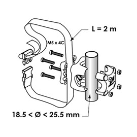 AB Tools Yacht Boat Paddle Board Stanchion Storage Strap Kit for Railings Surf Wake Board