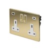 Soho Lighting Brushed Brass 2 Gang USB A + C