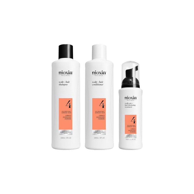 Nioxin Kits Sistema Engrosamiento Cuero Cabelludo Cabello Natural Teñido Dañado