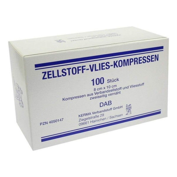 Cellulose Non-Woven Compresses 8 x 10 cm Non-Sterile Pack of