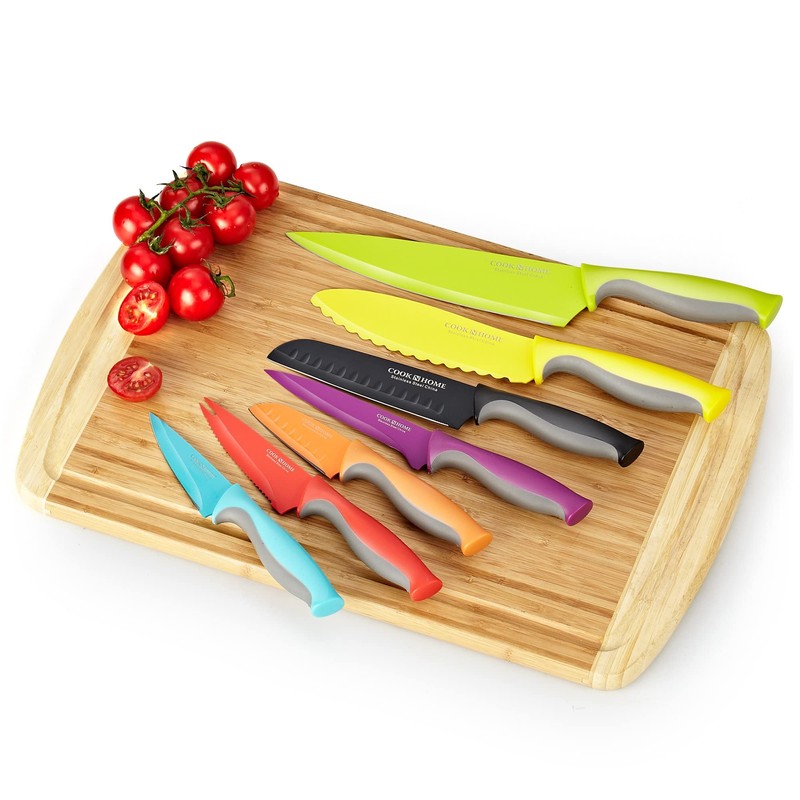Cook N Home 14-Piece Coated Carbon Stainless Steel Knife Set